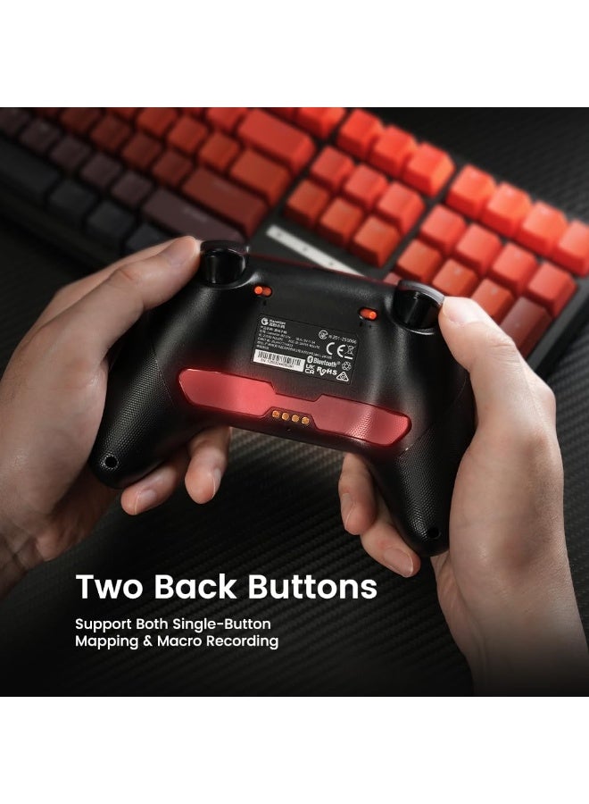 gamesri GameSir Nova 2 Lite Wireless PC Controller with Hall Effect Joysticks & Triggers, 2.4G & Wired 1000Hz Polling Rate, Remappable Buttons - Compatible with PC/Switch/Steam/Android (White) - Image 3