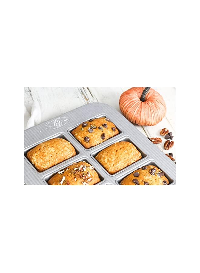 صينية خبز صغيرة من الفولاذ المطلي بالألمنيوم، 8 قطع - Image 4