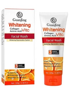 GUANJING Deep Cleaning Vitamin C Brightrning Lifting Facial Cleanser Hyaluronic Acid Face Wash 100 g  - Image 1