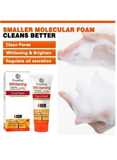 GUANJING Deep Cleaning Vitamin C Brightrning Lifting Facial Cleanser Hyaluronic Acid Face Wash 100 g  - Image 5