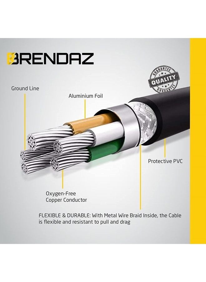 BRENDAZ - Mini USB to Mini B Data Cable – Extra Long 15ft. Mini B Cable with Ultimate Data Sync & Charging Quality Compatible with PS3, Dash Cam, Digital Cameras, PDA, Scanners, etc. (15-Feet) - Image 1