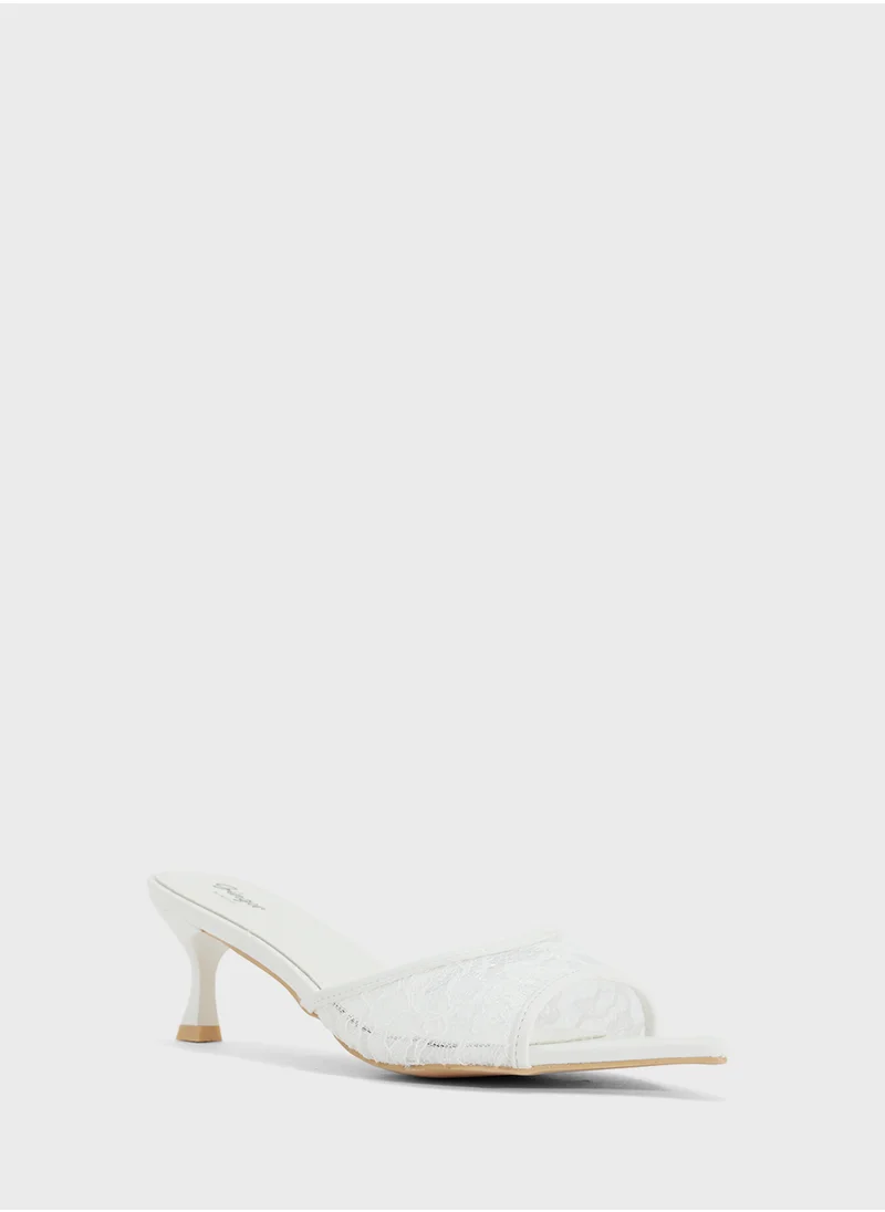 Ginger Lace Strap Heeled Sandal