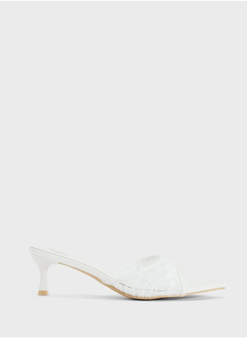 Ginger Lace Strap Heeled Sandal
