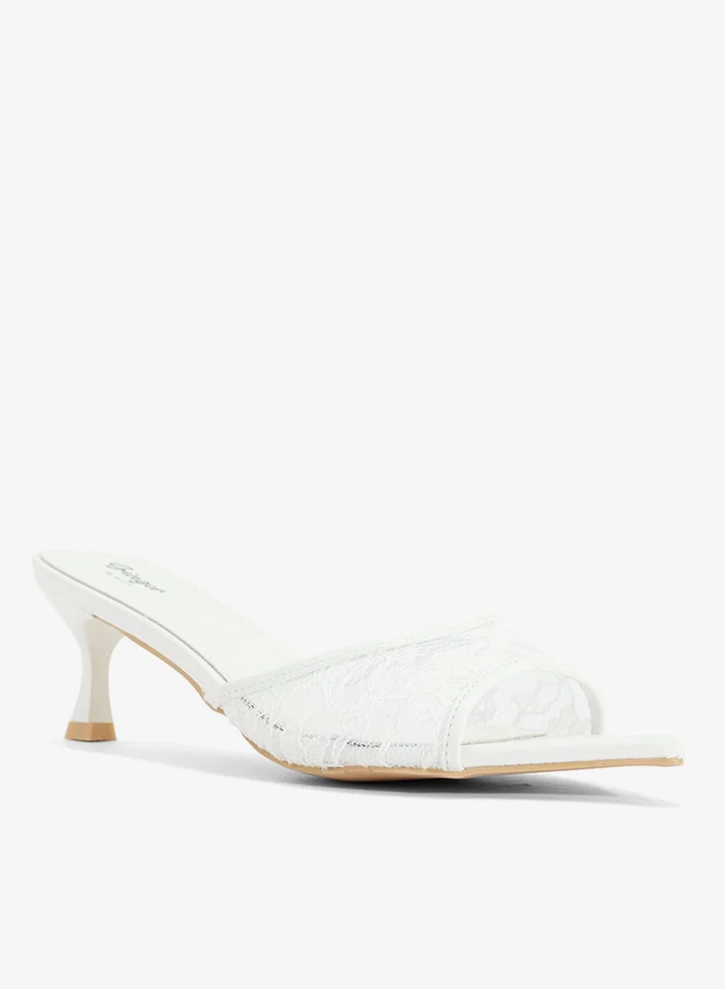 Ginger Lace Strap Heeled Sandal