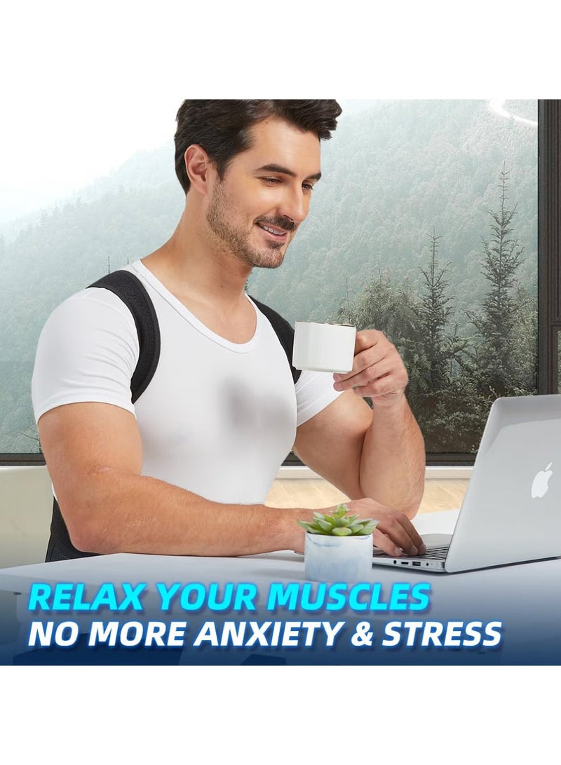 ترينفي دعامة ظهر قابلة للتعديل ومصحح وضعية الجسم للرجال والنساء | مملس الظهر للجنف وتصحيح الحدب ومحاذاة العمود الفقري | دعم تخفيف آلام الجزء العلوي والسفلي من الظهر - Image 4