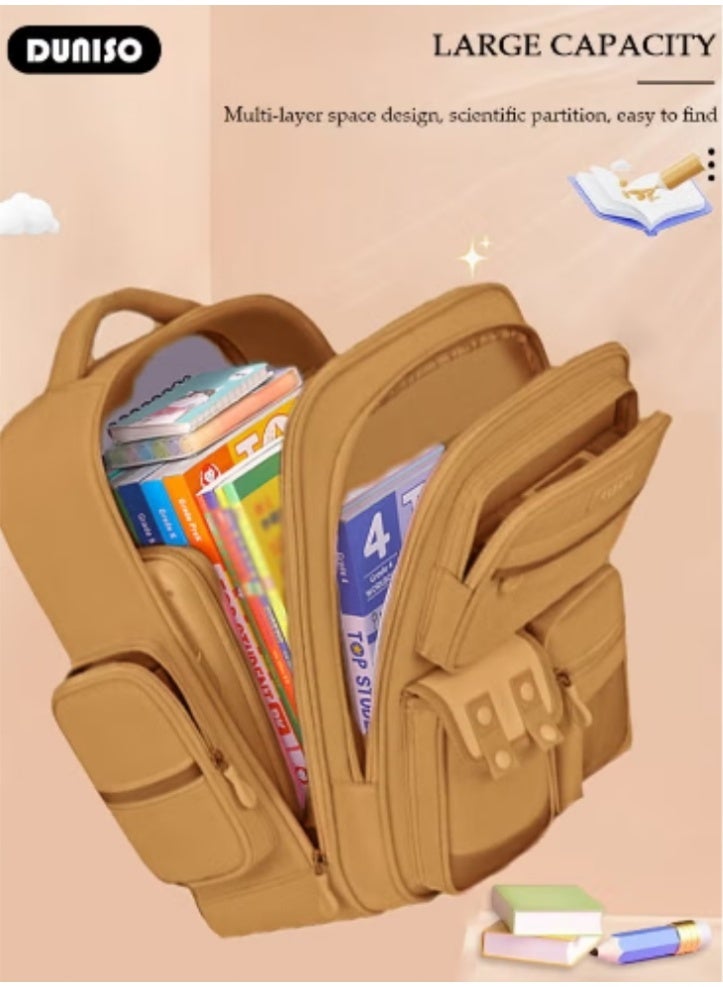 DUNISO Kids' Schoolbag with Cartoon Pattern & Cute Bear, Lightweight and Waterproof - Image 4