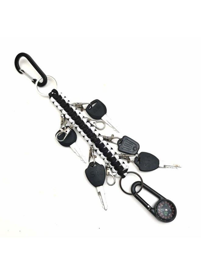 Dodxiaobeul 10 Inch Handmade Cheer Bows Holder 2 Pack & 16 Lobster Clasp (Black & White) - Image 2