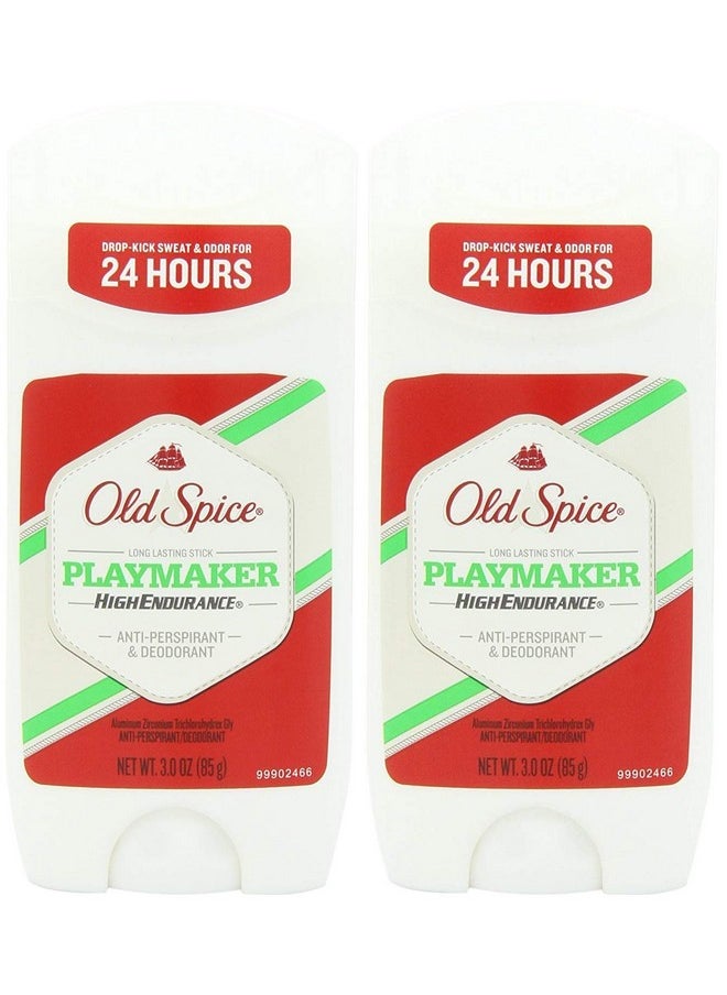 Old Spice High Endurance Invisible Solid Antiperspirant Deodorant, Playmaker Scent, 3 Ounce (Pack Of 2)  - Image 1