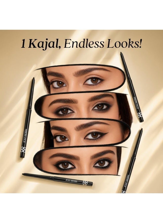 Just Herbs Day Long Kohl Kajal Deep Black 0.3g - Image 3