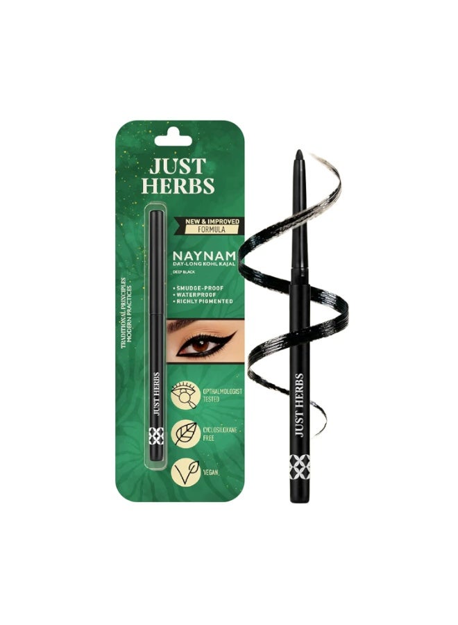 Just Herbs Day Long Kohl Kajal Deep Black 0.3g - Image 1