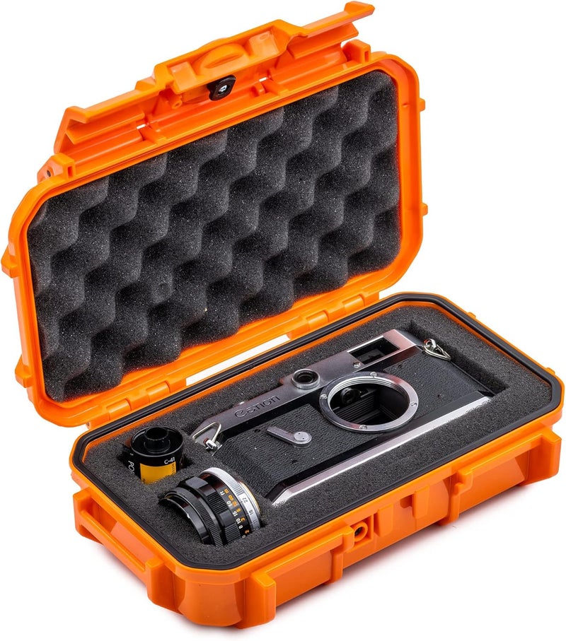EVERGREEN 56 Waterproof Dry Box Protective Case with Pick & Pluck Foam - Travel Safe/Mil Spec/USA Made - for Cameras, Phones, Camping, Fishing, Hiking, Water Sports, Knives, Survival (Orange) - Image 1