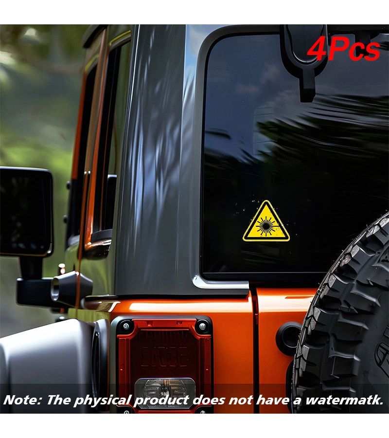 4pcs ISO 7010 W004 Laser Beam Warning Signs Breathable Vinyl Stickers - Image 3