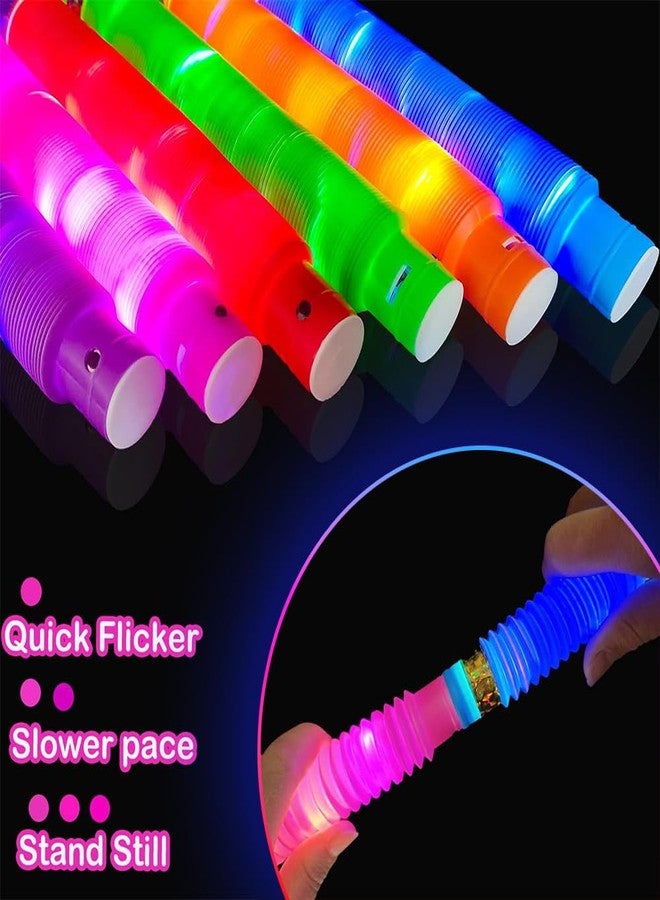 Abley's Light Up Pop Tubes for Toddlers - 5 Pcs, Light Up Pop Tubes Toys Gifts for Kids, Glow Sticks Party Favors, LED Bracelets Necklaces Accessories for Children | 19 cm | Stretchable Upto 50 cm - Image 4