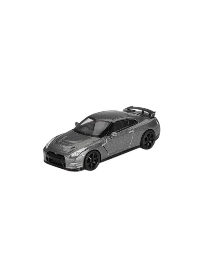 Mini GT Models Mini GT 1:64 2013 Nissan GT-R NISMO R35 CRS الإصدار (رمادي) - نموذج سيارة بمقياس Diecast لهواة التجميع، إصدار صندوقي (MGT01089) - Image 1