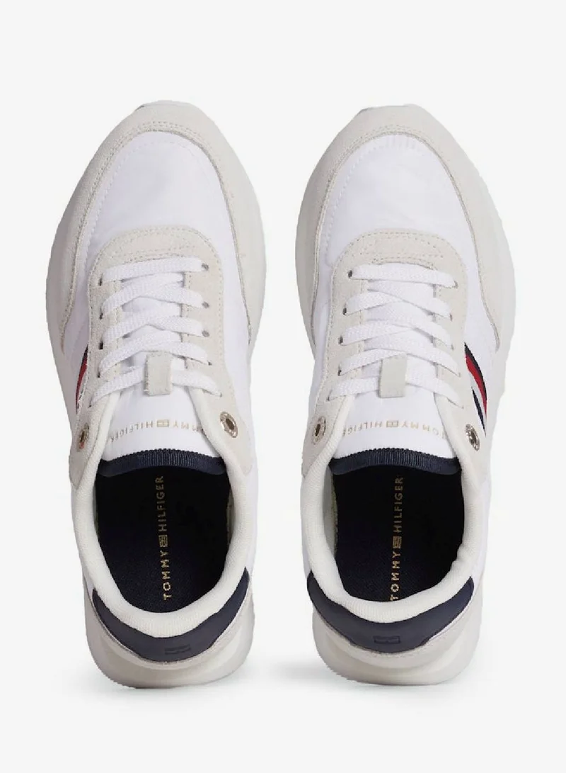 TOMMY HILFIGER  Global Stripe Essential Suede Sneakers for Women | Best Price UAE