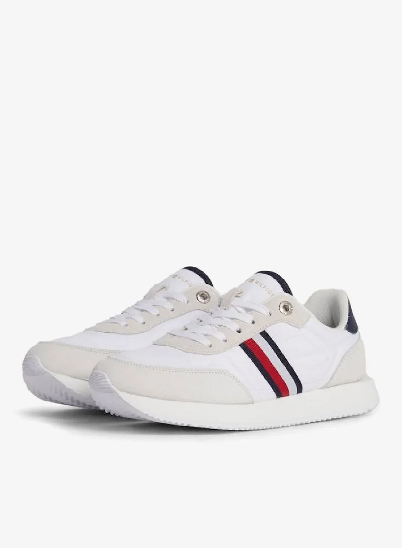 TOMMY HILFIGER  Global Stripe Essential Suede Sneakers for Women | Best Price UAE