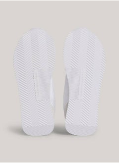 TOMMY HILFIGER Women's Global Stripe Essential Suede Trainers -  Suede upper, White  - Image 3