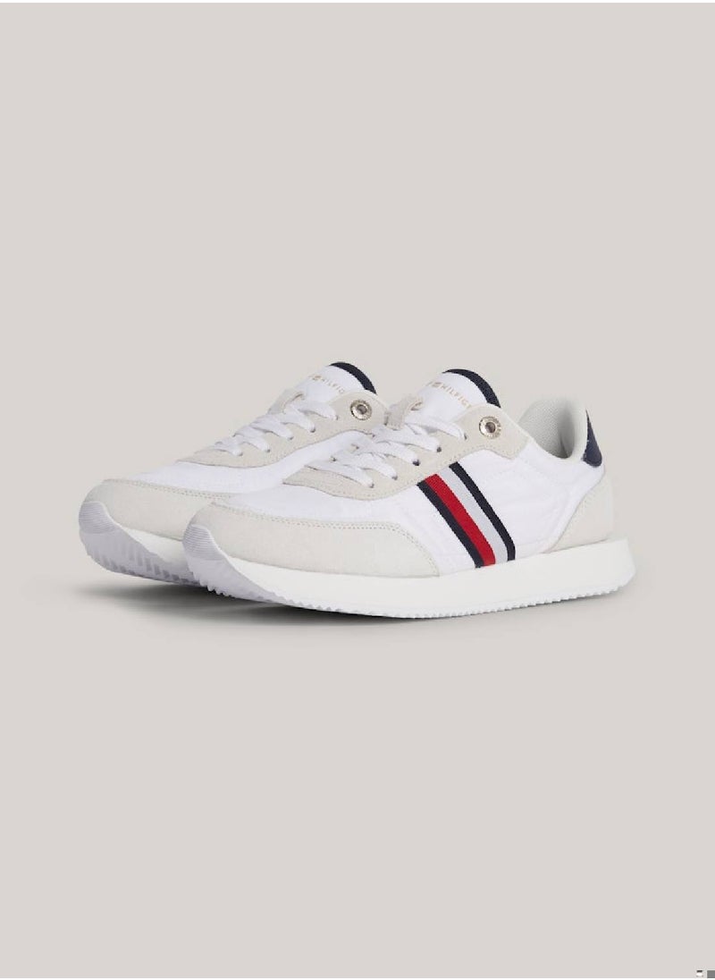 Women's Global Stripe Essential Suede Trainers -  Suede upper, White - pzsku/ZE63E42CCFED7FDFD7CA6Z/45/_/1724216632/e84c683b-4cb7-4079-81a3-eb203f880107