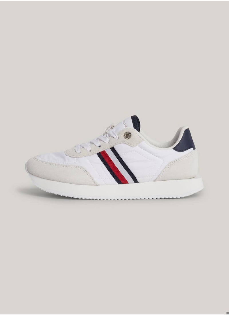 Women's Global Stripe Essential Suede Trainers -  Suede upper, White - pzsku/ZE63E42CCFED7FDFD7CA6Z/45/_/1724216633/431a1242-6bb8-4de1-b724-7186e2b6103b