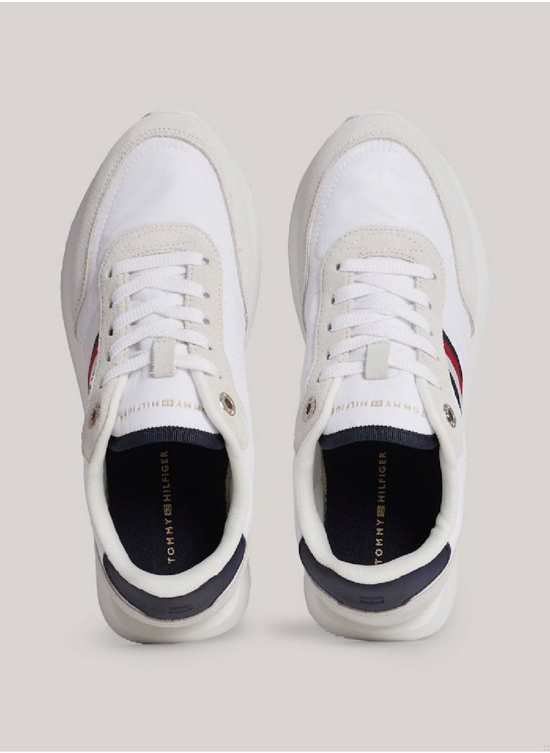 Women's Global Stripe Essential Suede Trainers -  Suede upper, White - pzsku/ZE63E42CCFED7FDFD7CA6Z/45/_/1724216635/634096c5-2cbb-44b5-bc0e-4555f0ef5ced