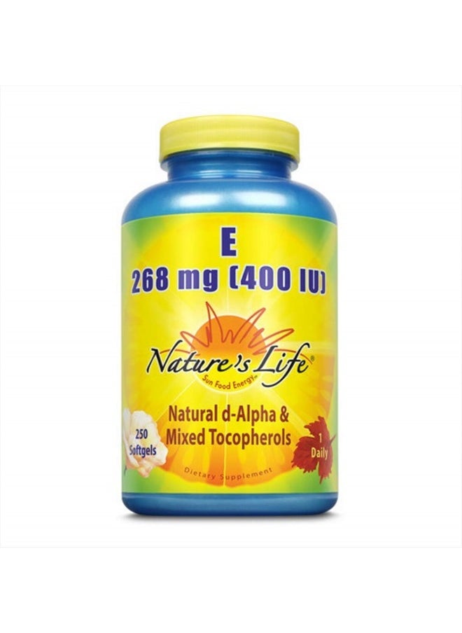 Nature's Life Vitamin E, 400 IU | 250 ct 