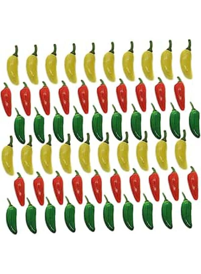 60 Pcs Mini Simulation Colorful Bubble Peppers Fruit Vegetable Toys For Learning Play - Image 1