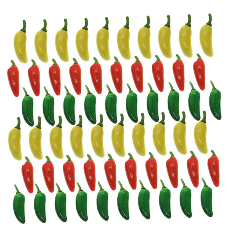 60 Pcs Mini Simulation Colorful Bubble Peppers Fruit Vegetable Toys For Learning Play - Image 2
