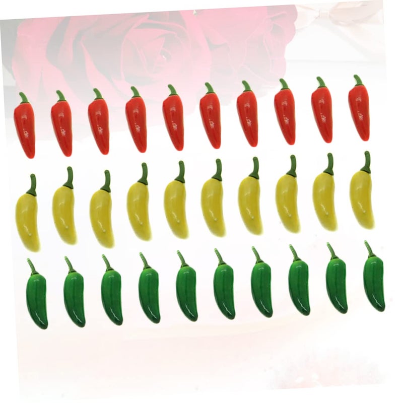 60 Pcs Mini Simulation Colorful Bubble Peppers Fruit Vegetable Toys For Learning Play - Image 5