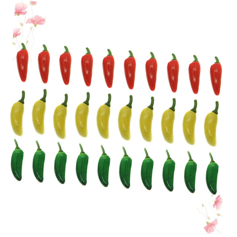 60 Pcs Mini Simulation Colorful Bubble Peppers Fruit Vegetable Toys For Learning Play - Image 4