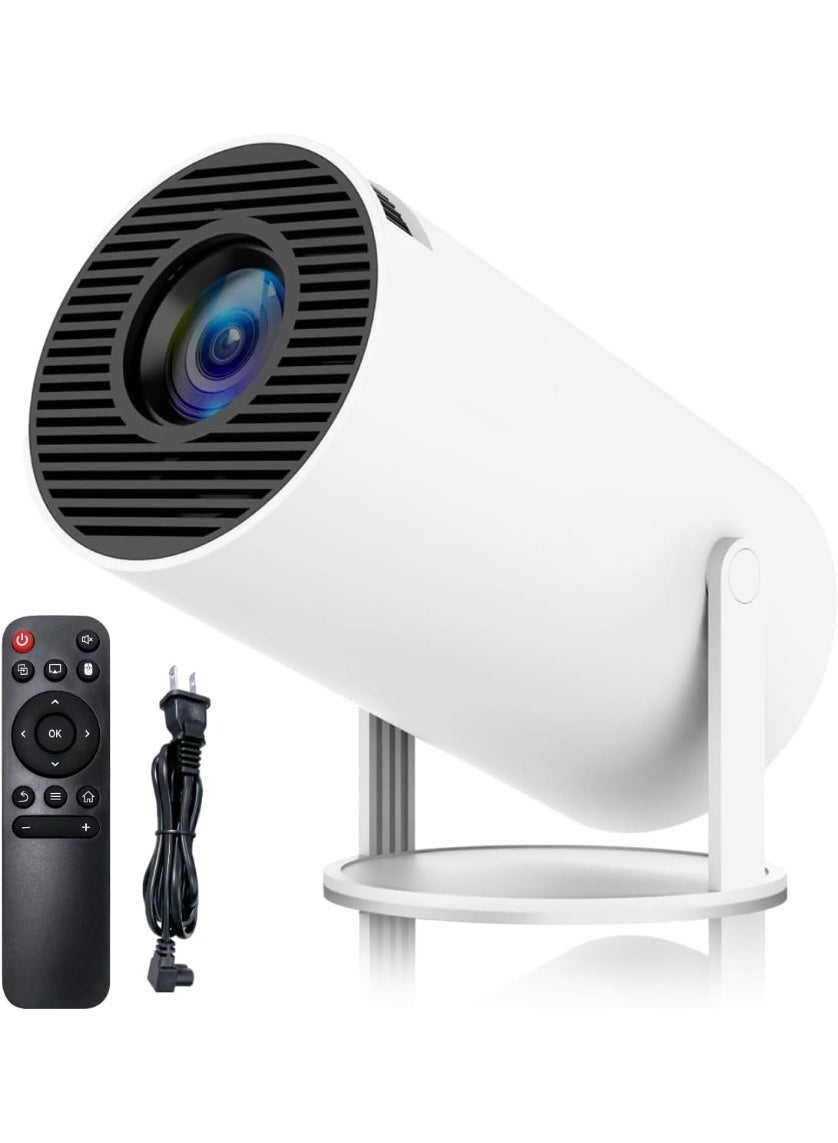 Mini Smart Projector with WiFi 6 & Bluetooth 5.0 – Android 11.0 OS, Auto Keystone Correction, 180° Rotatable Design, Up to 130-Inch Display – 4K Supported Home Cinema Projector with HDMI for Phone, PC, Laptop, PS5 & Streaming Devices