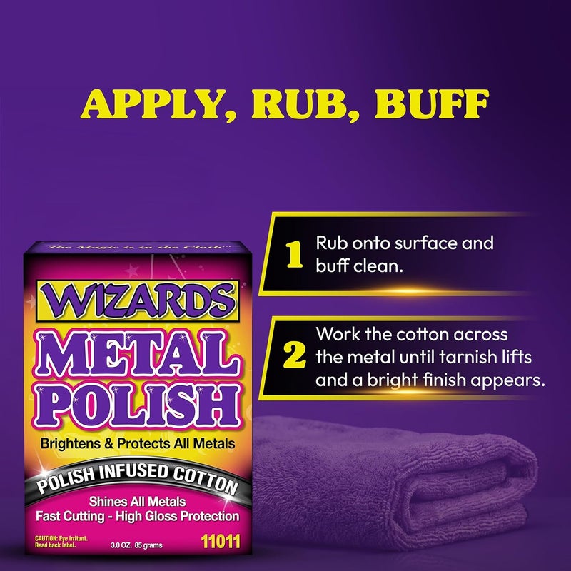 Wizards Metal Polish Cloth - Automotive Detailing for Aluminum, Chrome & Stainless Steel - Image 4