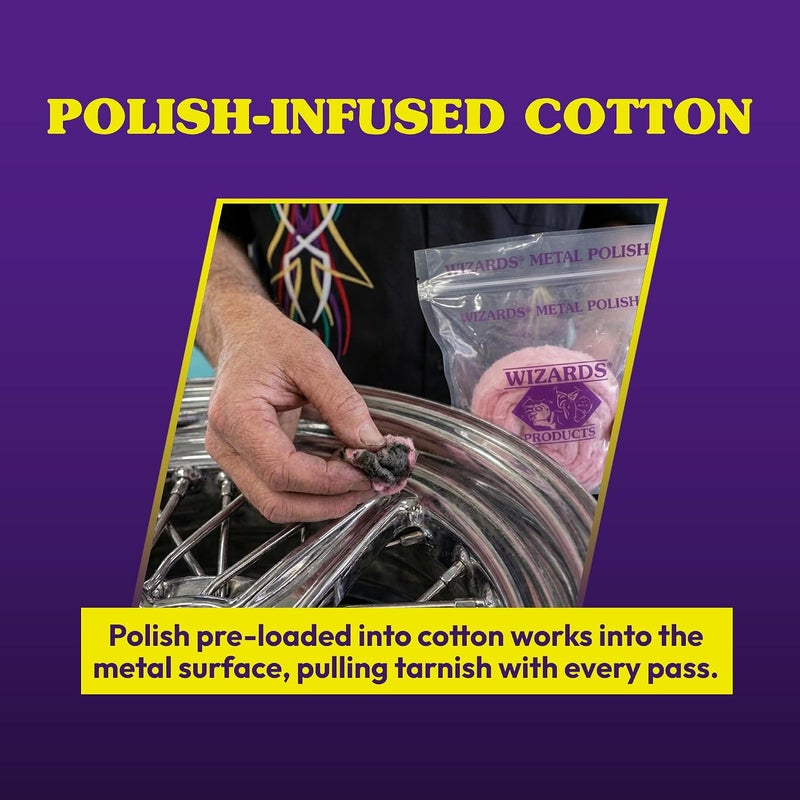 Wizards Metal Polish Cloth - Automotive Detailing for Aluminum, Chrome & Stainless Steel - Image 3