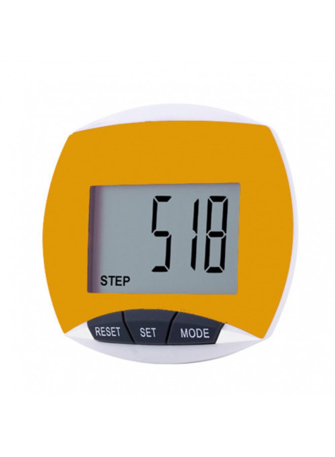 Generic Electronic Pedometer Calorie Multi-function Watch Walking Old Man Running Counter Promotion-Color:Yellow - Image 1