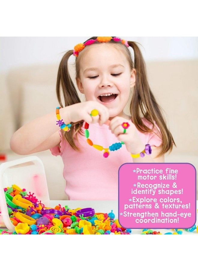 Just My Style - Make & Believe Unicorn Pop Beads 500+ Snaptogether Diy Bead Kit For Girls Jewelry Set Great Travel & On The Go Activity For Kids Ages 4 5 6 7 8 - Image 1