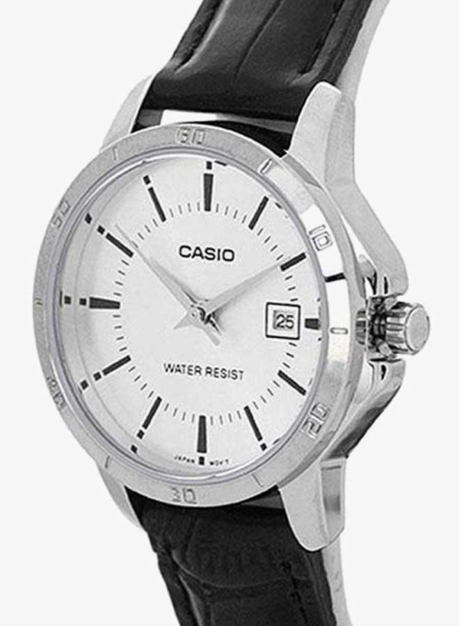 CASIO Men Leather Analog Wrist Watch MTP-V004L-7A - Image 4