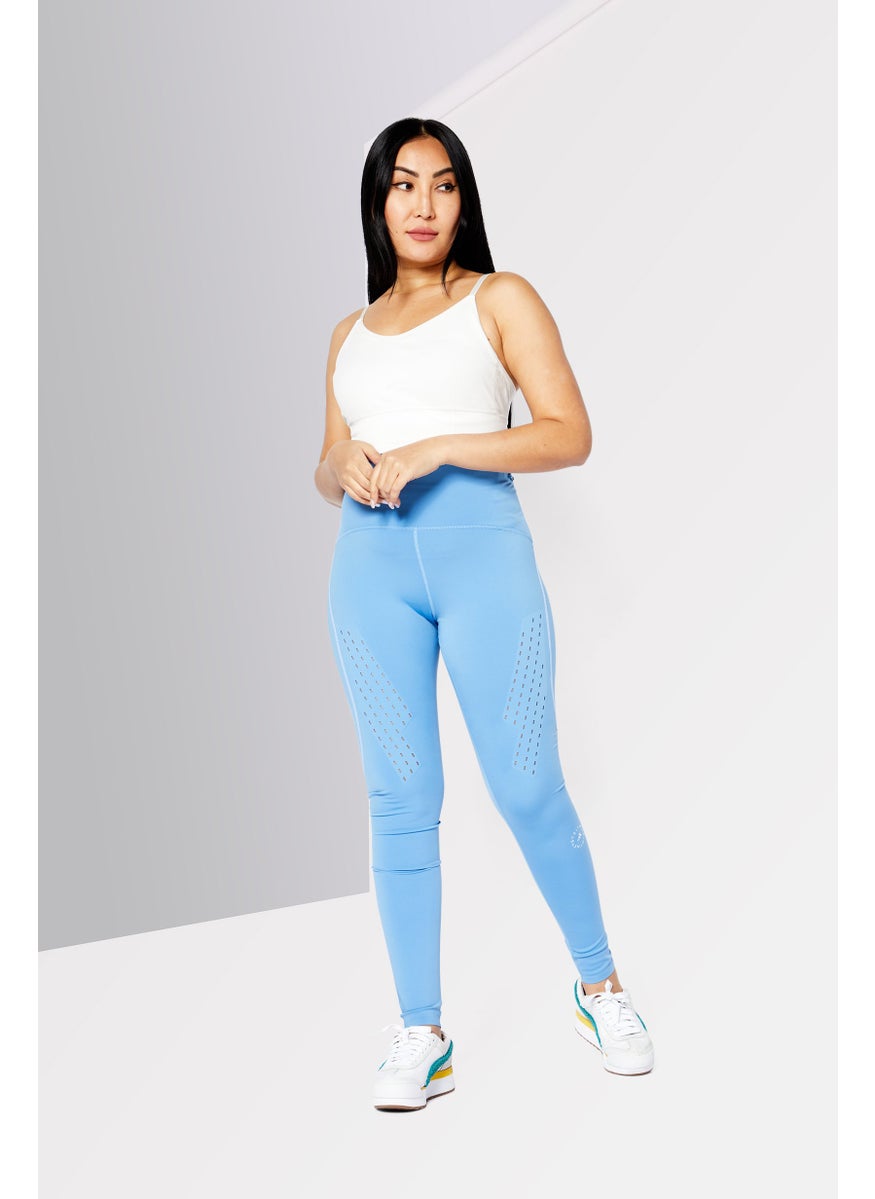 Adidas Women Sportswear Fit Training Leggings, Blue  - Image 2