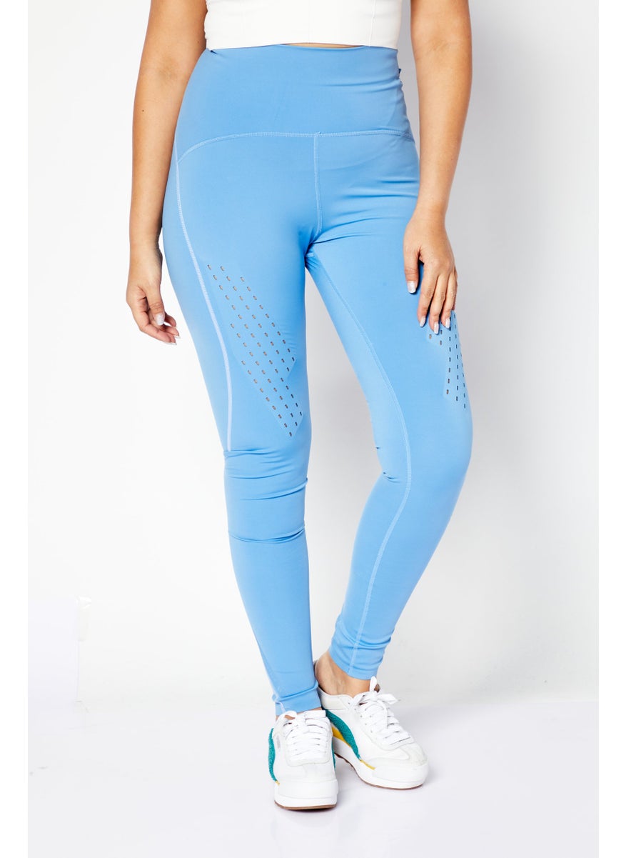 Adidas Women Sportswear Fit Training Leggings, Blue  - Image 1