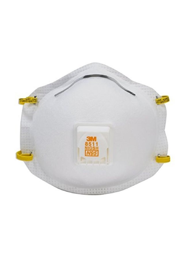 3M 2-Piece Cool Flow P2 Respirator Mask White 3.4 x 6.4 x 8.5 Inch 8511PA1-2A-PS - Image 3