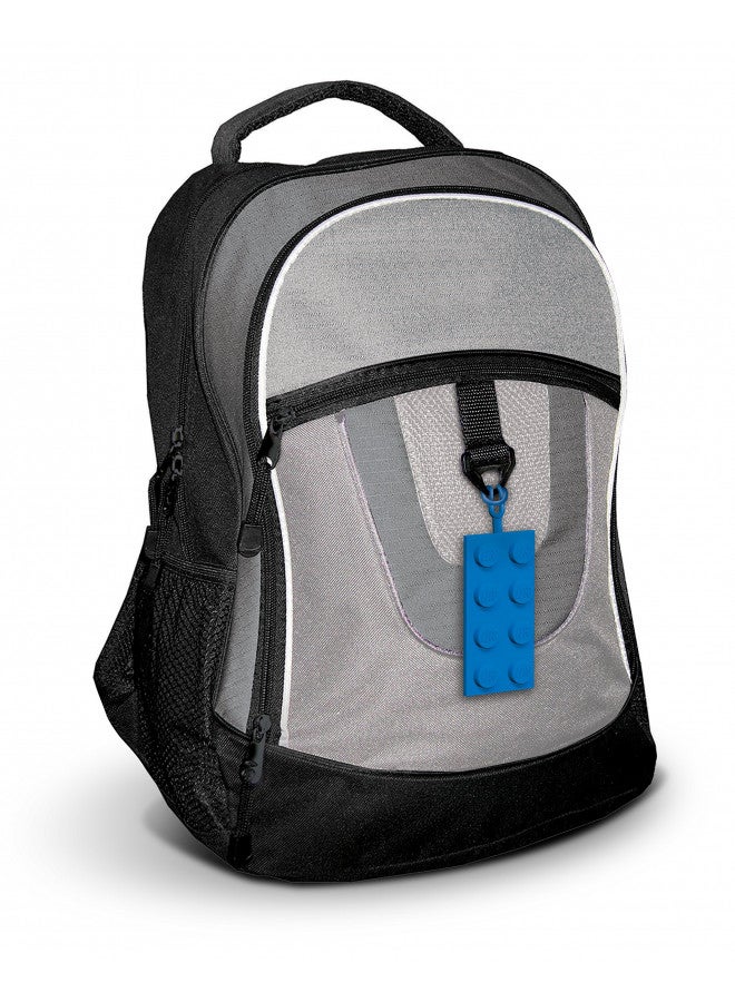 IQ Lego Stationery 2x4 Silicone Luggage Tag - Blue - Image 4