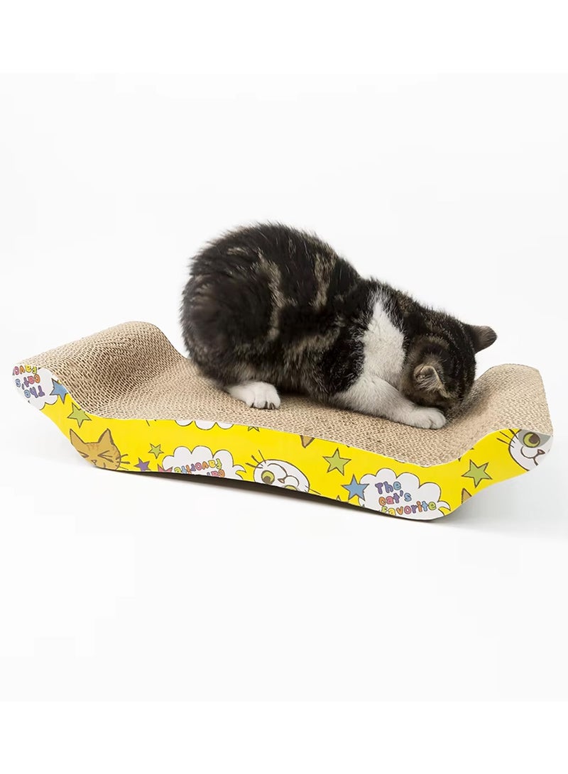 CATANES Cat Scratcher Cardboard Cat Scratch Pad with Premium Scratch Textures Design Durable Cat Scratching Pad Reversible - Image 1