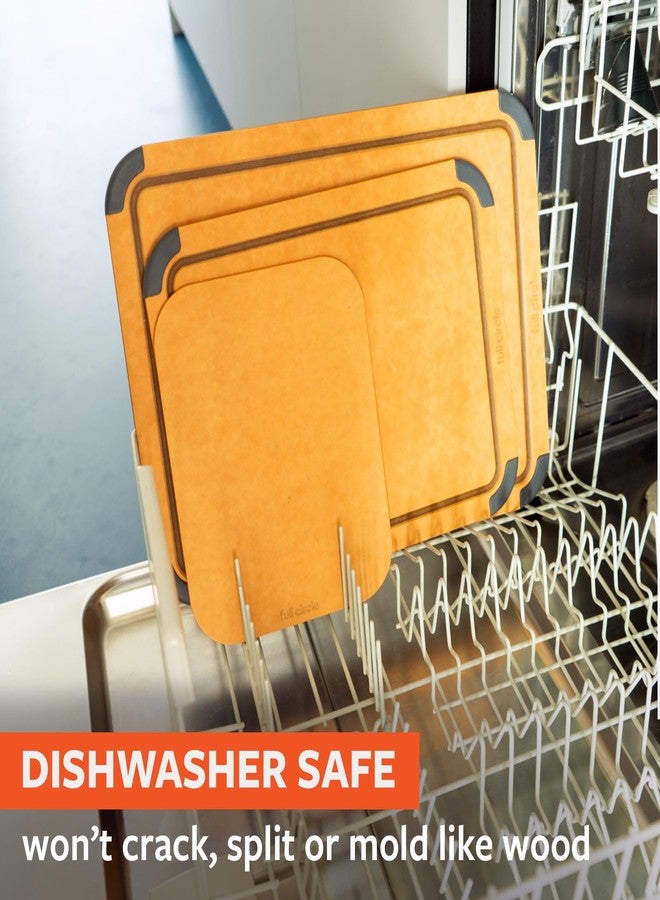 Full Circle Chop To It Quick Prep Cutting Board - Small Size 8x10" - Dishwasher Safe, Reversible & Lightweight, Bonded Kraft Paper - Image 2