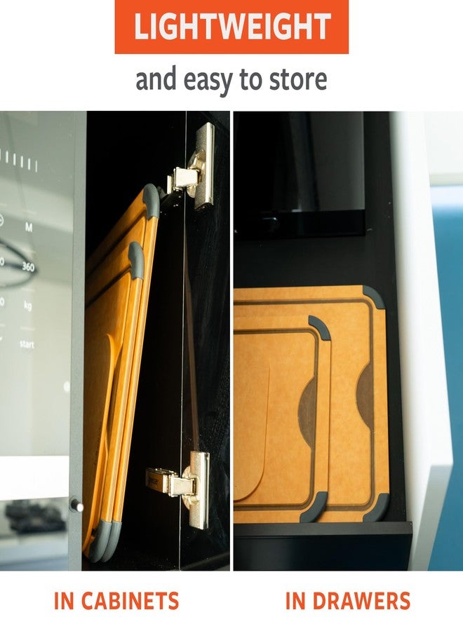 Full Circle Chop To It Quick Prep Cutting Board - Small Size 8x10" - Dishwasher Safe, Reversible & Lightweight, Bonded Kraft Paper - Image 4