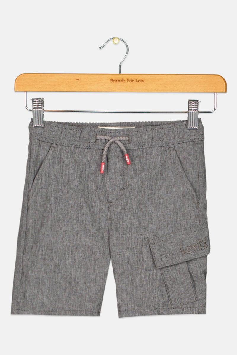 Levi's Kids Boy Heather Basic Slim Shorts, Charcoal - Image 1