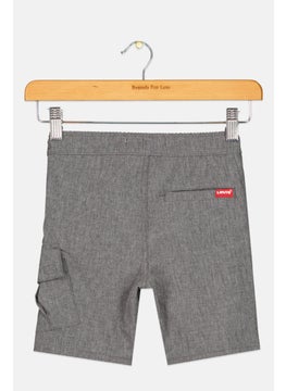 Levi's Kids Boy Heather Basic Slim Shorts, Charcoal  - Image 2