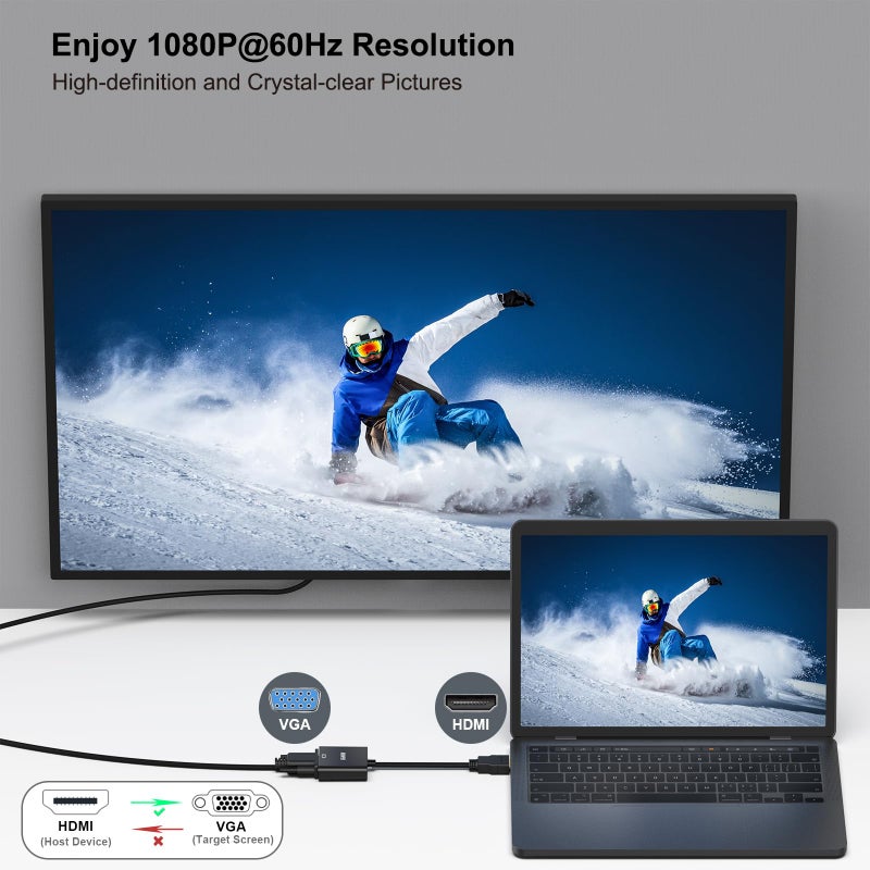 بنفي كابل محول بمنفذ HDMI إلى منفذ VGA - Image 5