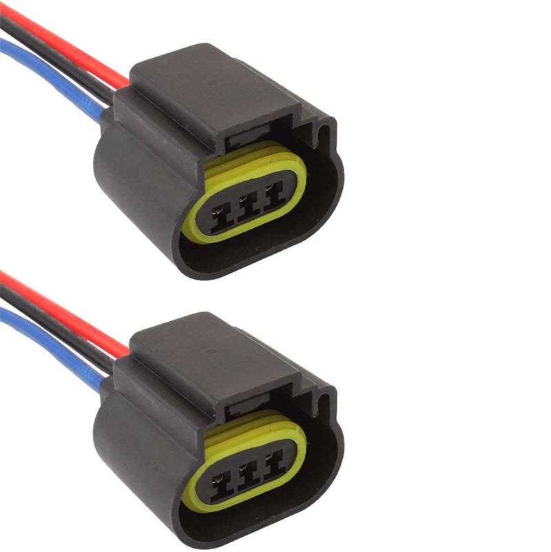 موصل توصيل أنثوي لمصابيح LED H13 لمصابيح الرأس ومصابيح الضباب 2 قطع