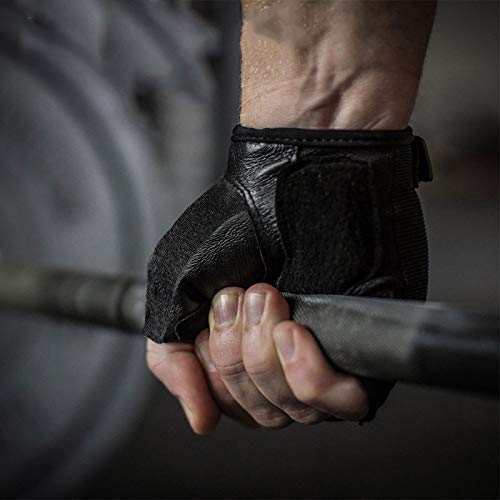 ROVOS Workout Gloves for Men Ventilated Leather Weightlifting Gloves, Double-Layer Anti-Slip Palm with Foam Padding for Superior Grip and Hand Protection L - Image 4