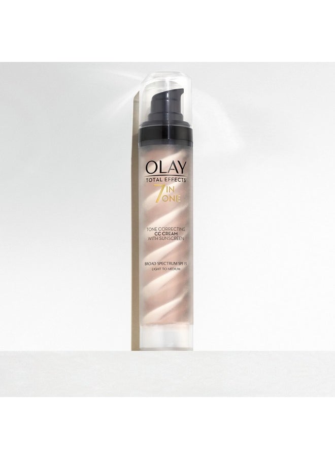 Olay Olay Total Effects Tone Correcting Face Moisturizer with Sunscreen SPF 15, Light to Medium 1.7 Ounces  - Image 3
