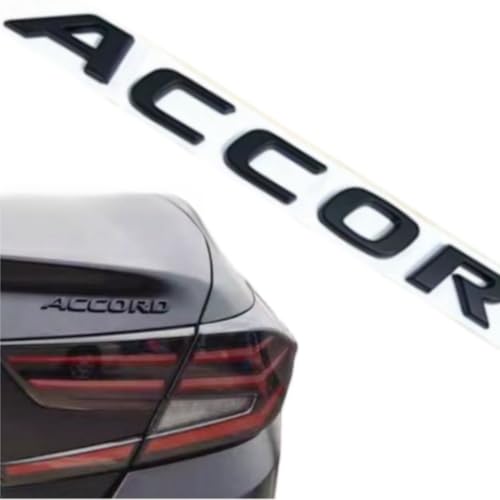 HUIANTS Car 3D Rear Tail Letter Emblem Replacement for Accord,Car Badge Decals Logo Trunk Decoration Emblem Modification (A Black) - Image 1
