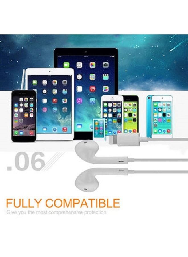 In-Ear Earphones With Mic For Apple iPhone White - Image 3